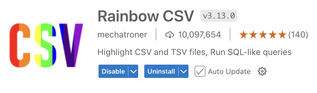 Rainbow CSV